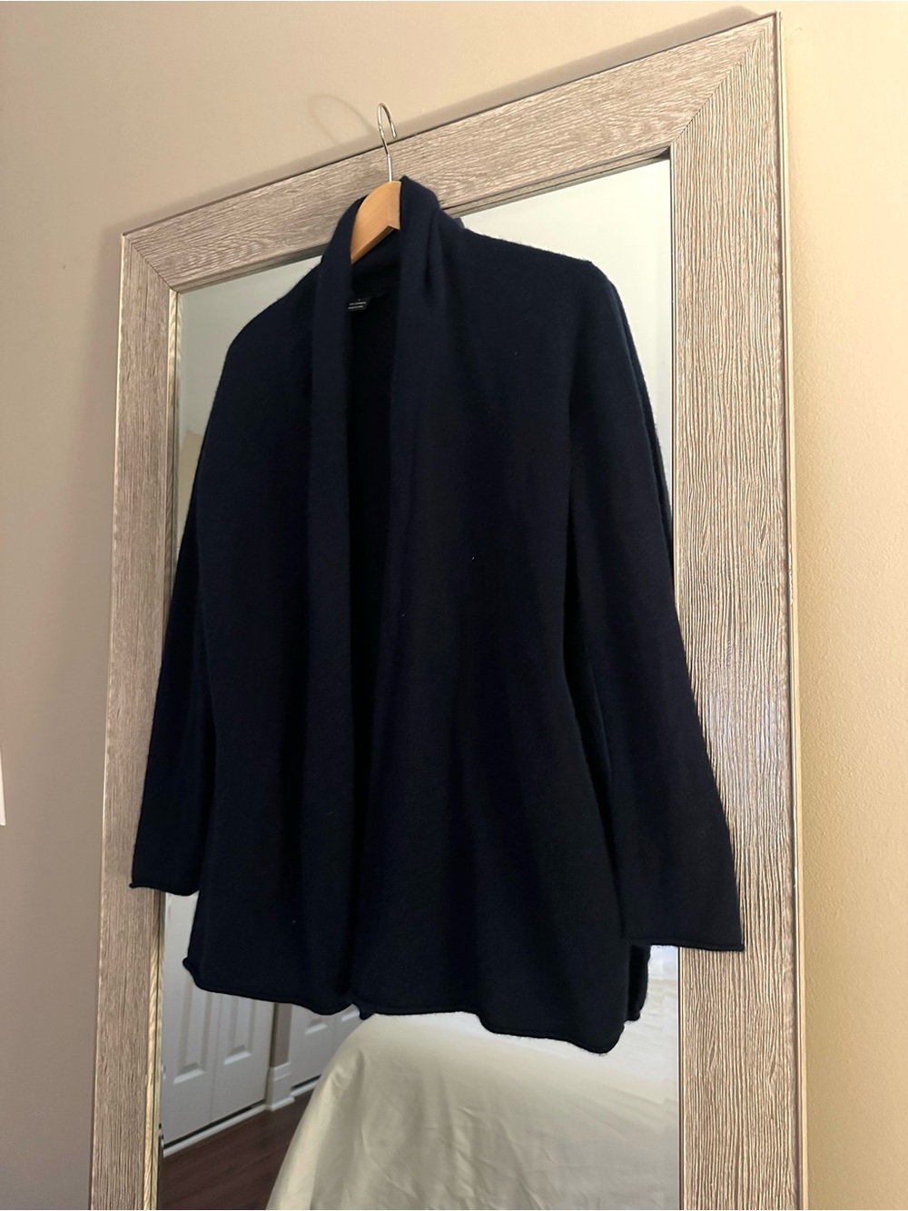 Sara Campbell Women's Navy Blue 100% Cashmere Cardigan Sweater Size Small